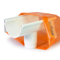 aluflow aluminium gutter running outlet white main image