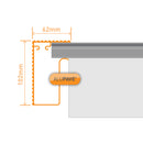 Alupave Aluminium Decking Gutter Technical Image