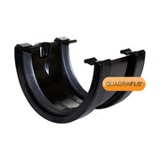 Quadraflo deep union bracket black front view