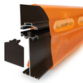 alukap ss high span wall bar Brown front view