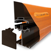alukap ss low profile wall bar Brown front view