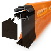 alukap ss self supporting high span glazing bar Brown front view