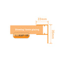 alukap xr 16mm aluminium f section technical profile Image