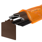 alukap xr 60mm aluminium glazing bar Brown front view