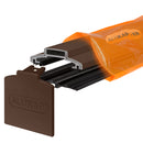 alukap xr 60mm bar Brown with 45mm slot fit rafter gasket front view