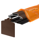 alukap xr 60mm bar Brown with 55mm rafter gasket front view