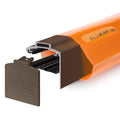 alukap xr 60mm gable bar Brown front view