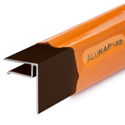alukap xr aluminium end stop bar Brown 6.4mm front view