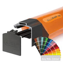 alukap xr gable bar Any Ral Colour with 45mm slot fit rafter gasket Colour front view