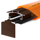 alukap xr hip bar Brown with 45mm slot fit rafter gasket front view