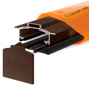 alukap xr hip bar Brown with 55mm slot fit rafter gasket front view