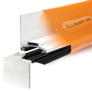 alukap xr wall bar White with 55mm slot fit rafter gasket front view