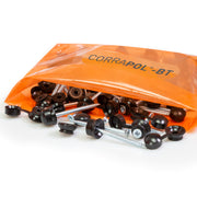corrapol-bt flexi screw cap fixings Black front view